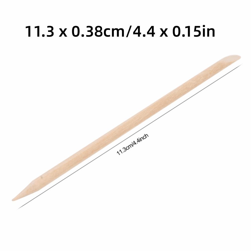 200pcs Double Heads Wooden Cuticle Pusher Wooden Stick Cuticle Remover Stick Manicure