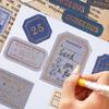 Light Retro Label Box Stickers Writable Sealing Sticker Decoration Handbook Stickers Aesthetic Stationery 40pcs/box