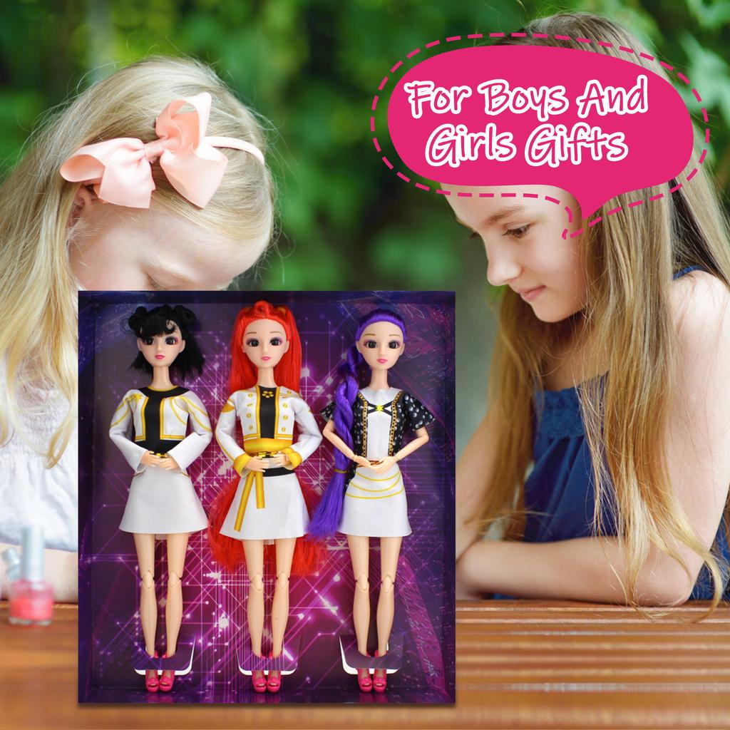 3 Stück Gelenkpuppen, mit realistischen Charakterdesigns, machen ein entzückendes Überraschungsgeschenk für Kinder und Freunde.