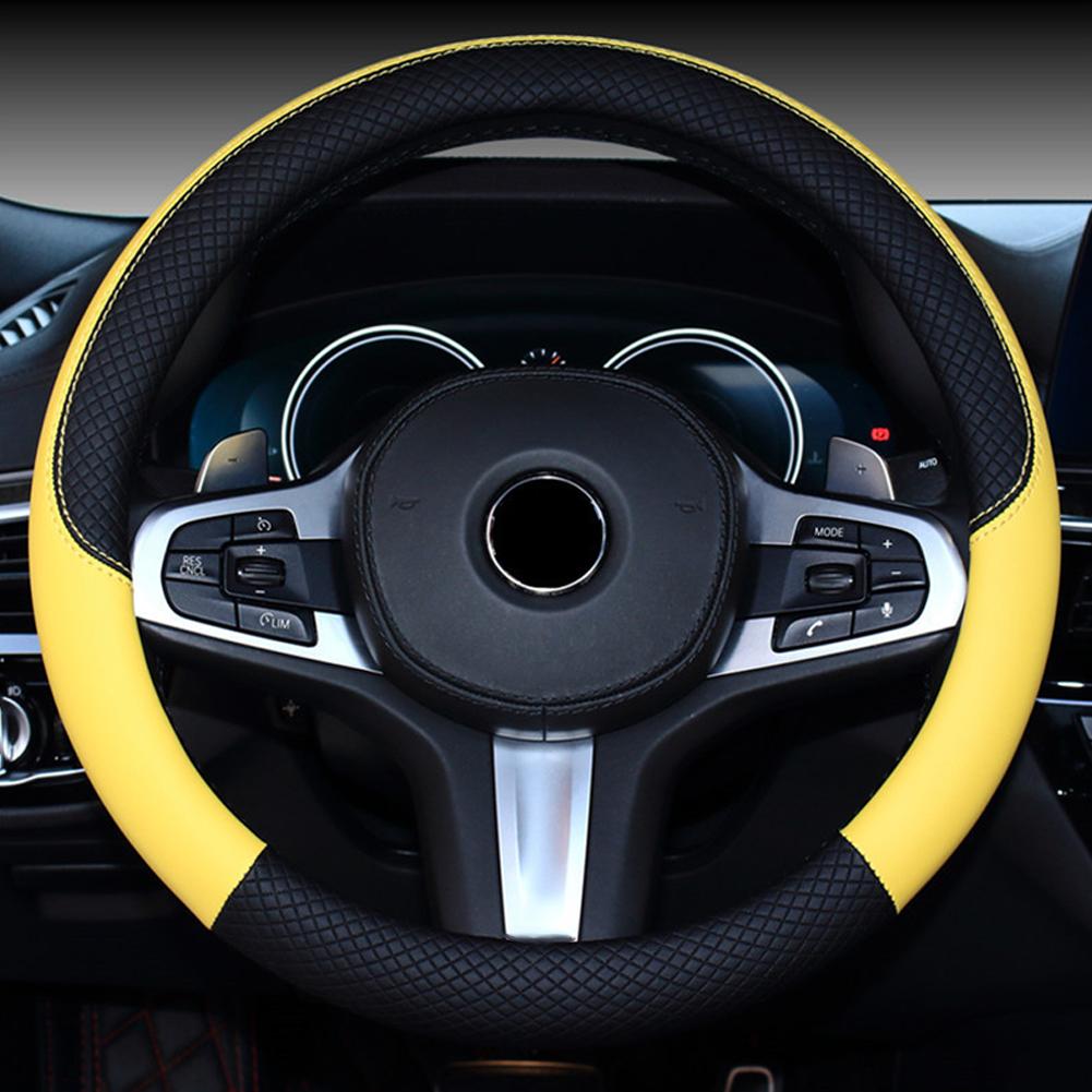 Universal Car Steering Wheel Cover Microfiber Leather Protection Cover Anti Slip Breathable Steering Wheel Protector