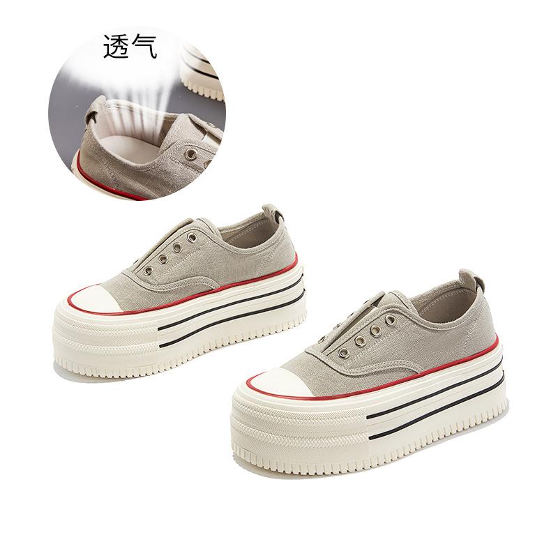 New Little White Shoes Women's 2025 Autumn Thick-soled Heightening Muffin Shoes Casual Single Shoes At Any Time Versatile Dopamine Women's Shoes
