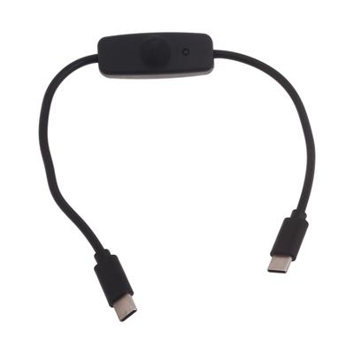 USB C Typ C Mit EIN/AUS-Schalter Power-Taste 12-Zoll-Lade-Verlängerungskabel Universal Typ C Verlängerungskabel