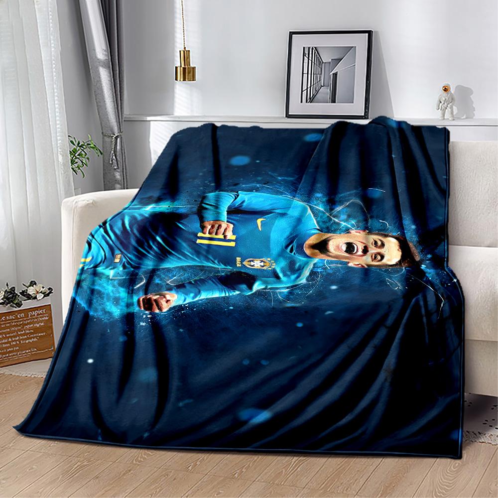 Brazilian Football Star Blanket Durable Comfort Suitable for Couch Office Chair Sofa for All Occasions Modern Best Holiday Gift for Friends Family