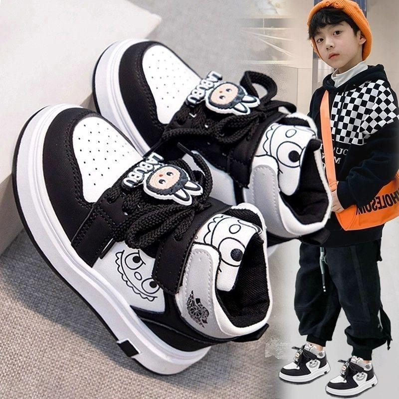 

Girls Fashionable Shoes, Autumn and Winter Boys Sports Shoes, Children s Waterproof and Anti-slip Board Shoes 37 чёрный