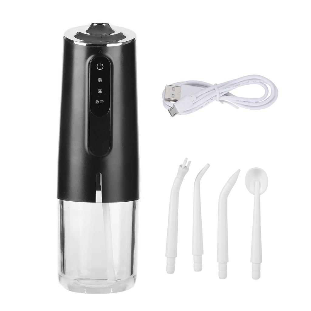3 Režimy ústní sprcha Přenosná pro čištění zubů USB nabíjení Vodní flosser 240ML 4 trysky Vodotěsná