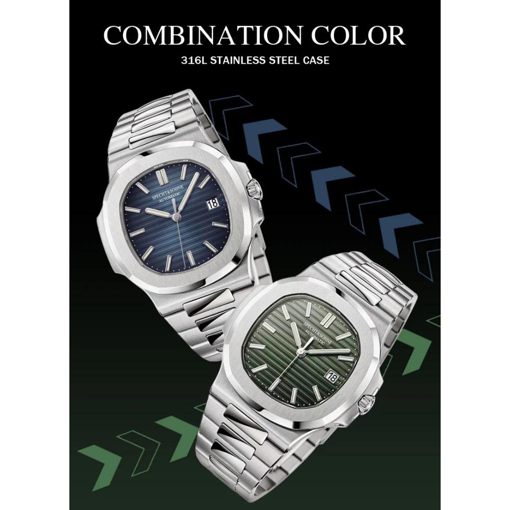 Specht & Söhne Mechanické náramkové hodinky pro muže 5711 Hodinky Miyota 8215 Sportovní hodinky Relogio Masculino