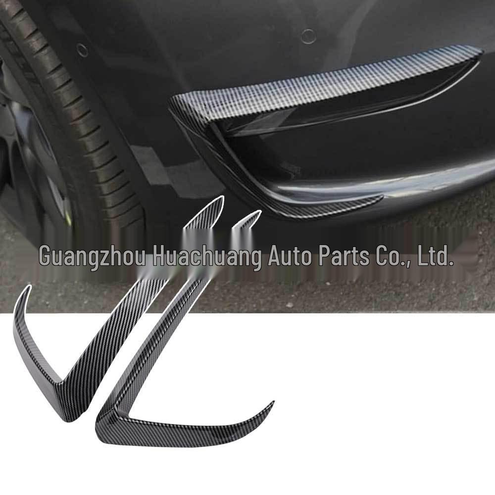 Front Bumper Fog Light Trim & Wind Deflector Panel for Tesla Model Y (2017-2023)
