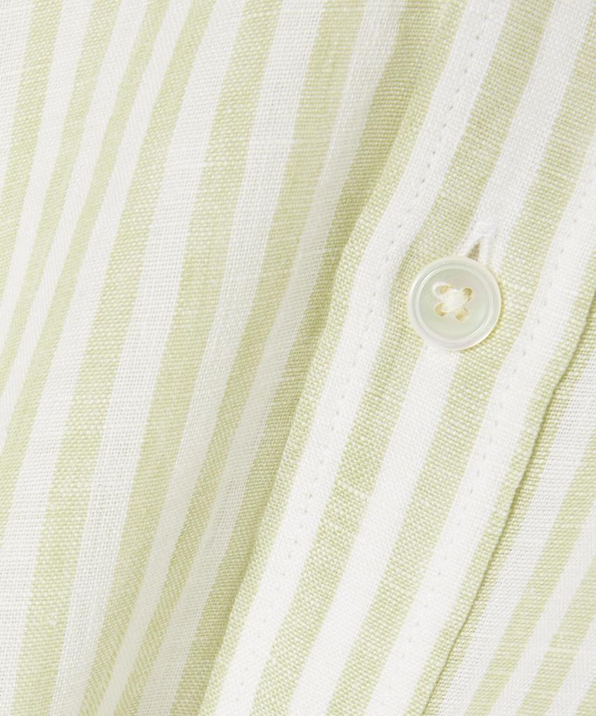 LACOSTE Men'S Linen Striped Short Sleeve Shirt Ch8061-56G 374