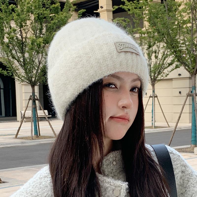 Ear Protection Wool Hat Women's Autumn and Winter Plush Hat Warm Knitted Hat Winter Hats for Women, Beanies for Women, Hats for Women Winter
