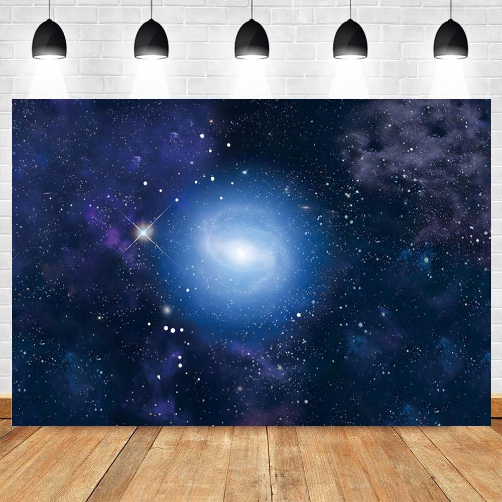 Cosmic Galaxy Backdrop Starry Sky Milky Way Stars Universe Space Theme Photo Background Baby Shower Birthday Party Decor Banner