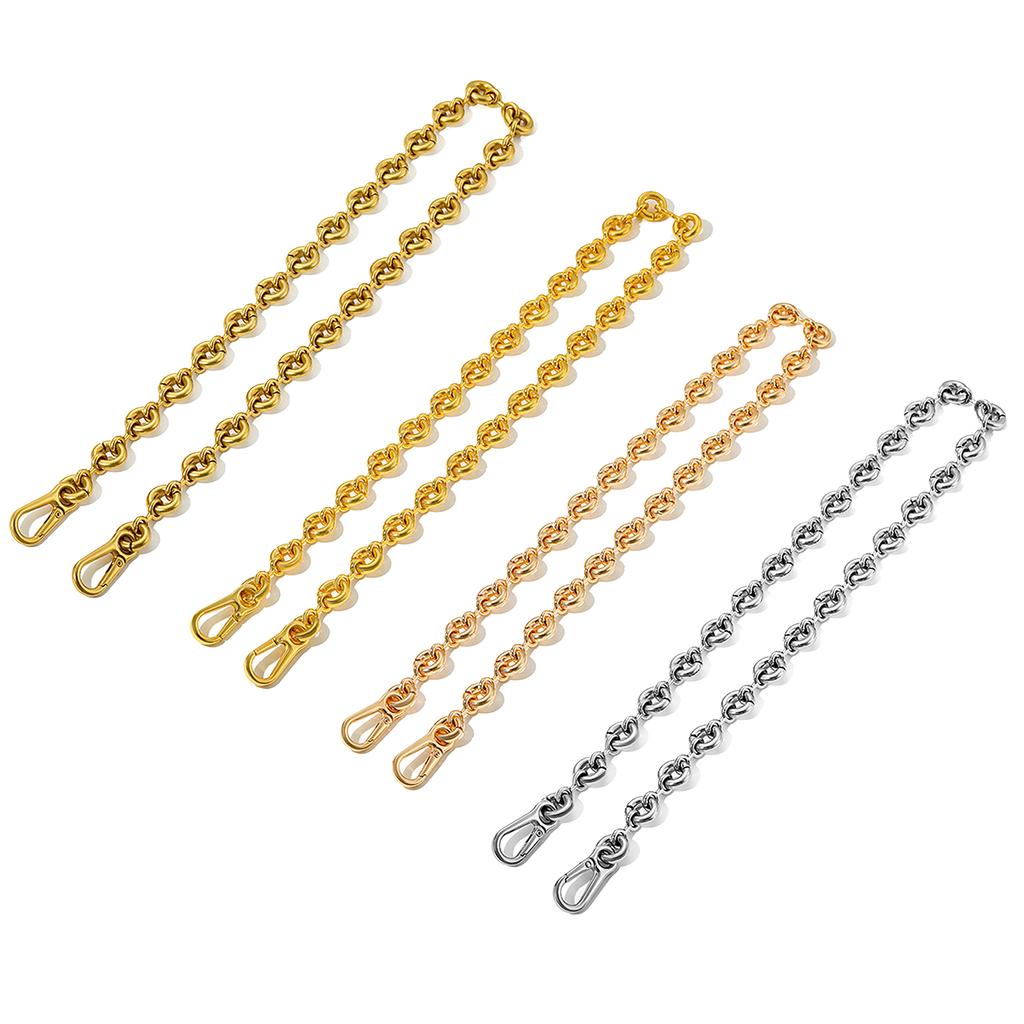 Stylish Alloy Bag Chain Replacement Accessory Fashion Shoulder Strap with Metal Buckles For DIY Handbag Underarm Bags