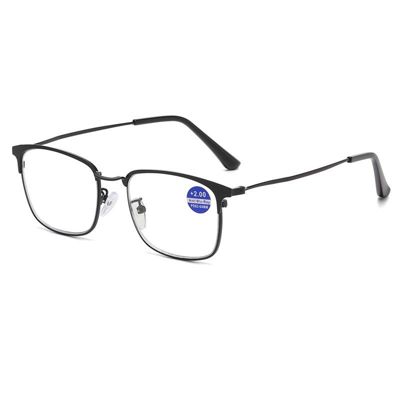 New Men's Anti-Blue Light Metal Reading Glasses - High Definition for Middle-aged and Elderly