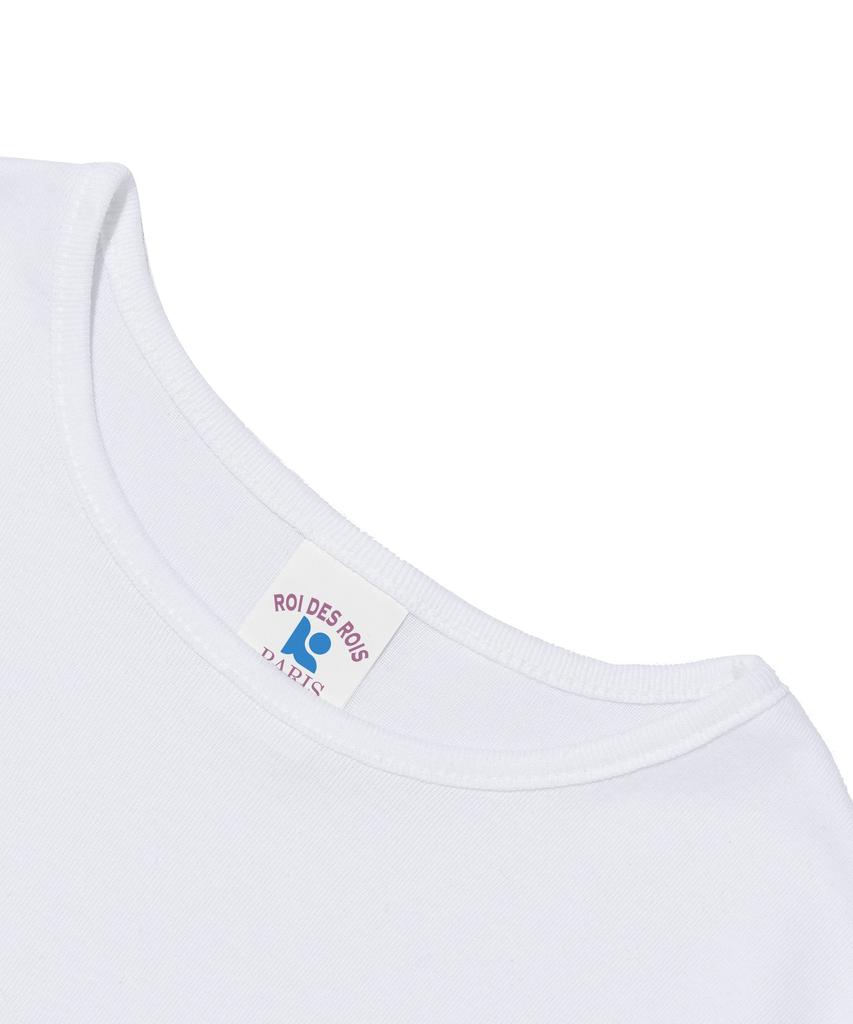 ROIDESROIS Origin Paris Crop Short Sleeve T-Shirt (White)