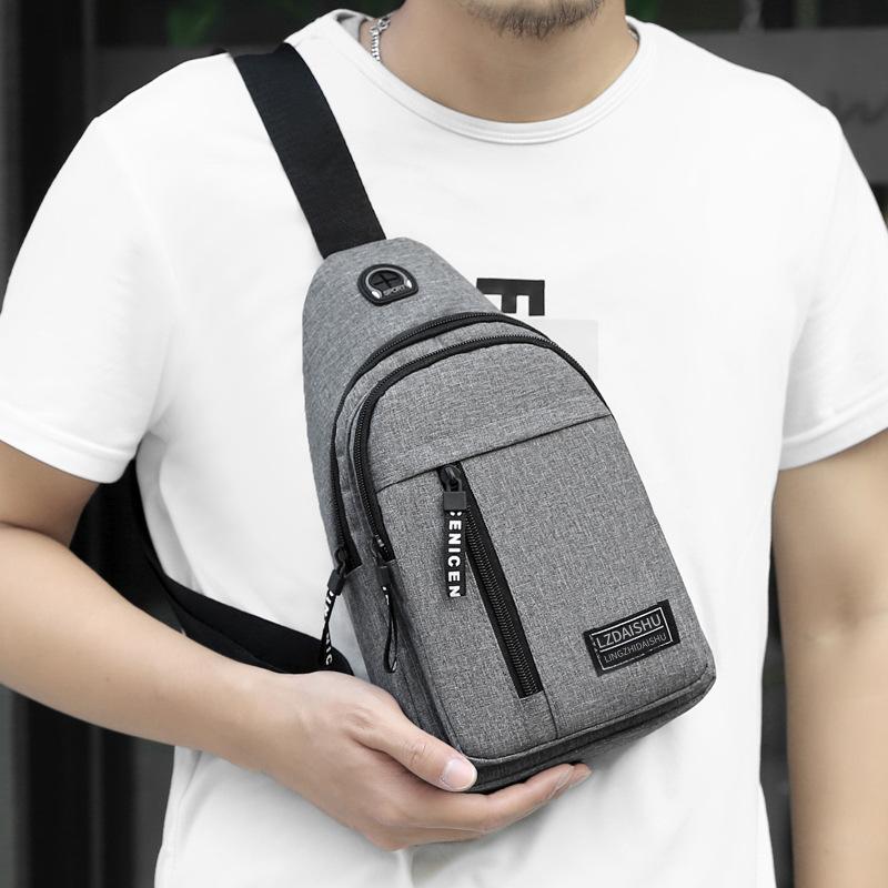 Waist Chest Bag Small Canvas Chest Pack for Men Women Crossbody Bags Hip Hop Streetwear Bag Fanny Pack