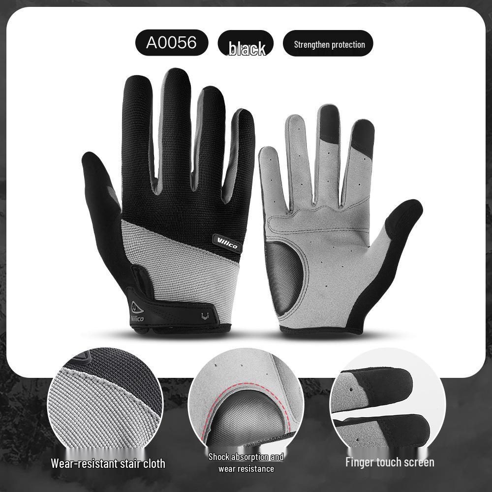 

Износостойкие нескользящие велосипедные перчатки с полными пальцами для занятий спортом на открытом воздухе с возможностью использования сенсорного экрана. Extra Large чёрный