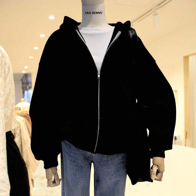 

Early Spring Chic Retro Hong Kong Style Velvet Women s Sweater Black L(50.50 kg-60.00 kg)