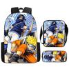 3Pcs Set NARUTO Kids Backpack with Crossbody Bag & Pencil Case Lightweight&Durable, Cartoon School Bags for Ages 5-10 Boys&Girls