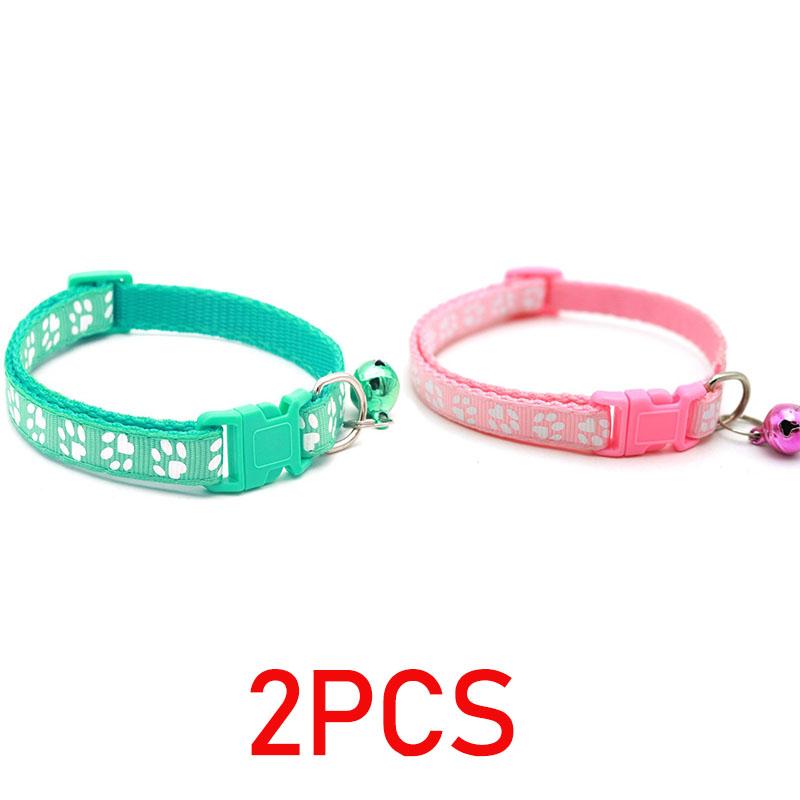Cat Collar with Bell Necklace for Cat Strap Kitten Collar Armrests for Pets Breakaway Collar Anti-strangling Cat Necklace