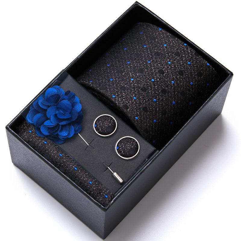 Wedding Wedding Tie Groom Festive Burgundy Tie Men'S Suit Cufflinks Corsage Accessories Kit