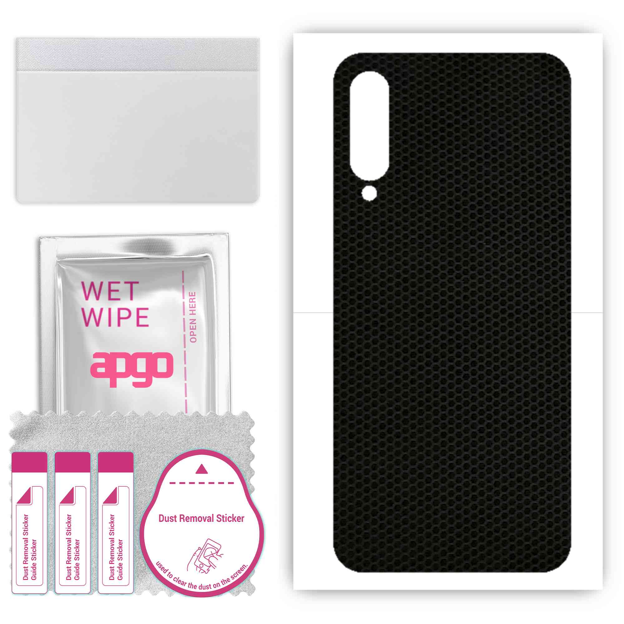 

apgo Захисна наклейка для задньої панелі, сумісна з Xiaomi Mi A3, Wrap Film, Foil, Vinyl - Pattern Matrix