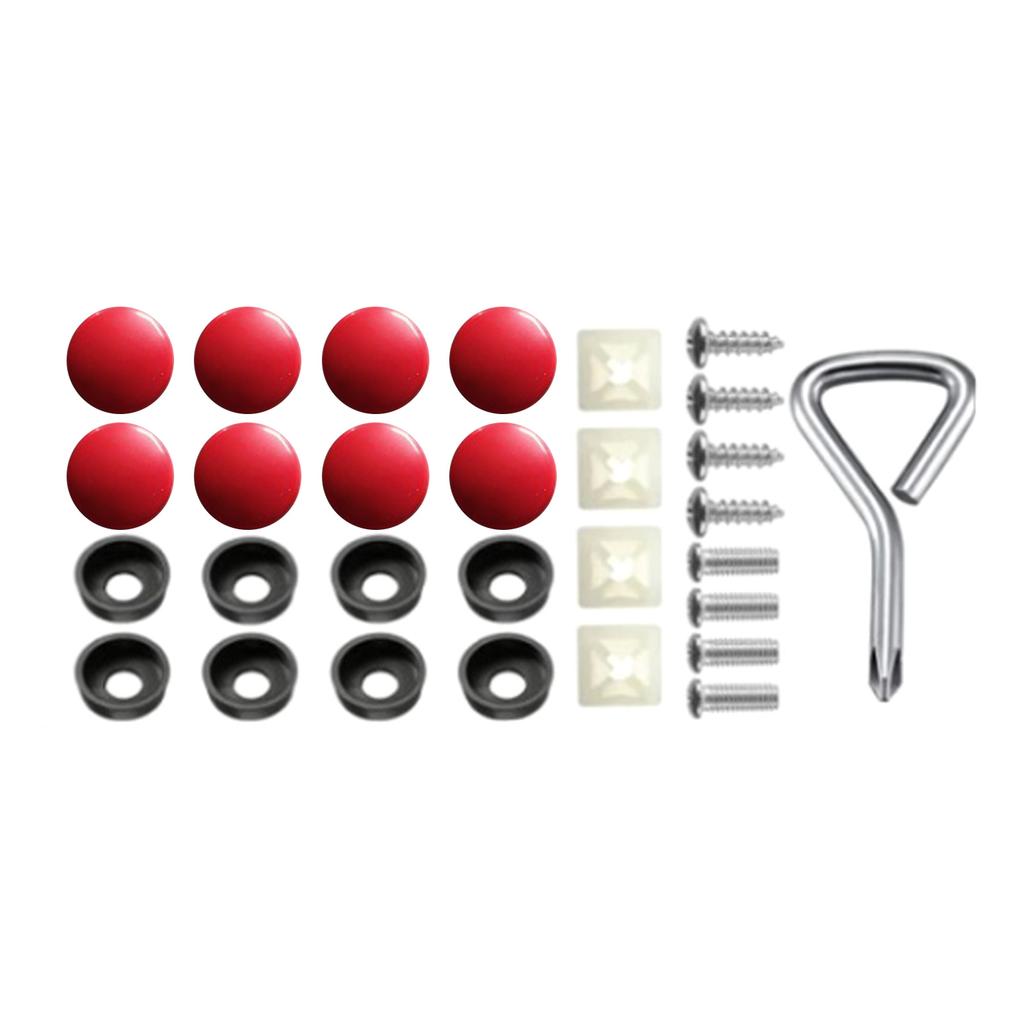 License Plate Holder Screws with Caps Universal Car Number Plate Frame Holder Mounting Fastener Screws & Cover Caps Kit