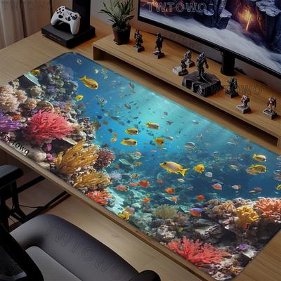 Underwater World Mouse Pad Gamer XL Computer Home Large Mousepad XXL Mouse Mat Playmat Carpet Natural Rubber Computer Mouse Mats