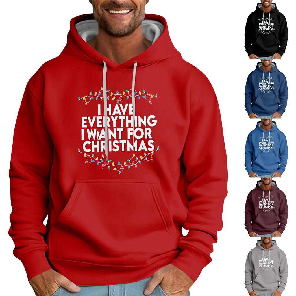 Vánoční potisk Volná pánská mikina