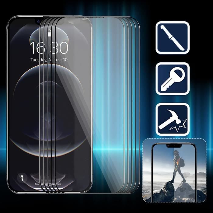 Protecteur d'écran - dod5 - iphone 13 - verre trempé 9h - couverture complète - multicolore