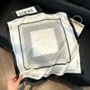 Lao Qian Feng Coffee Color Cashew Nut Silk Scarf Headscarf Versatile Neck Square Scarf Premium Sense Female Foreign Style Decorative Scarf Scarf