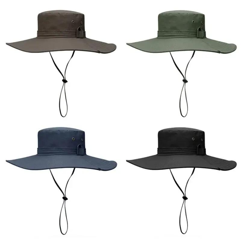 Nuovo Cappello da Pesca Protezione Solare Estivo Traspirante in Rete Cappelli da Campeggio Escursionismo Cappello da Sole Anti-UV Cappelli da Alpinismo Cappello Panama da Uomo