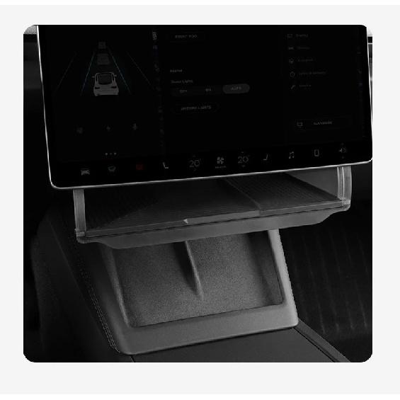 Under-Screen Storage Box For Tesla Model 3 Highland Hidden Fold Able Storage Box Car Storage Modification Parts Interior Design