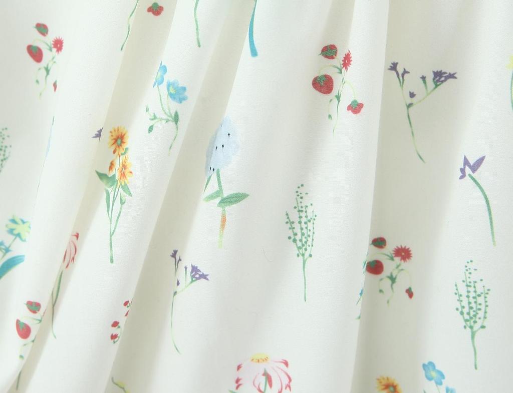 2025 Chic Puff Sleeve Mini Dress with Sweet Print - French Square Neck, Holiday Style