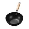 Shibazi 20cm unbeschichteter Gusseisen-Wok