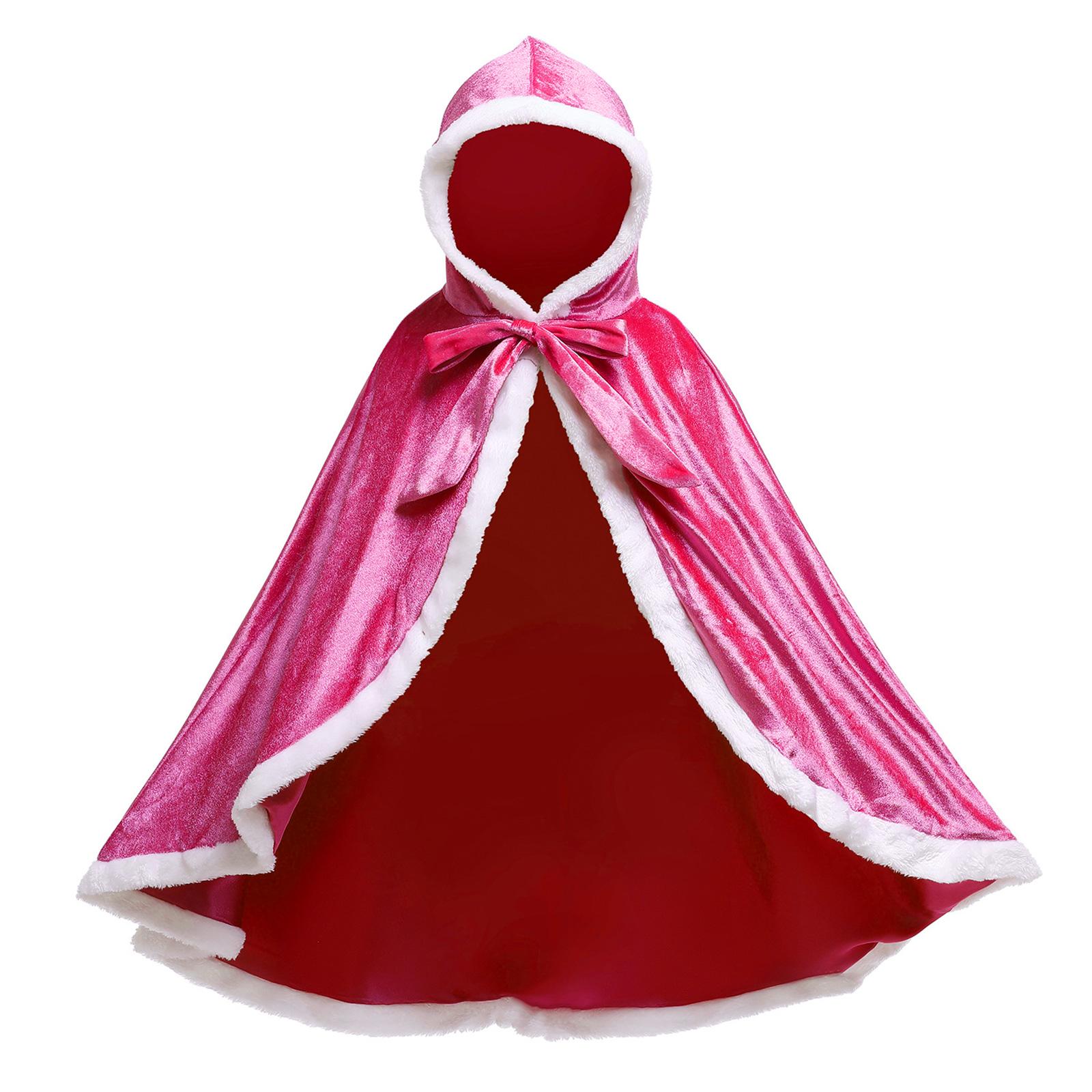 Princess Cape Cloak Fairy Costume Hooded Princess Cloak Fairy Closk With Hood 110cm розовый
