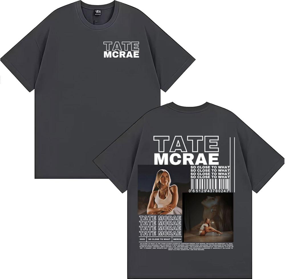 

Альбом Tate Mcrae Так близько до чого 2025 Тур Футболка Чоловіча Жіноча Мода Естетичні Повсякденні футболки Висока Якість 100% Бавовняна футболка 3XL