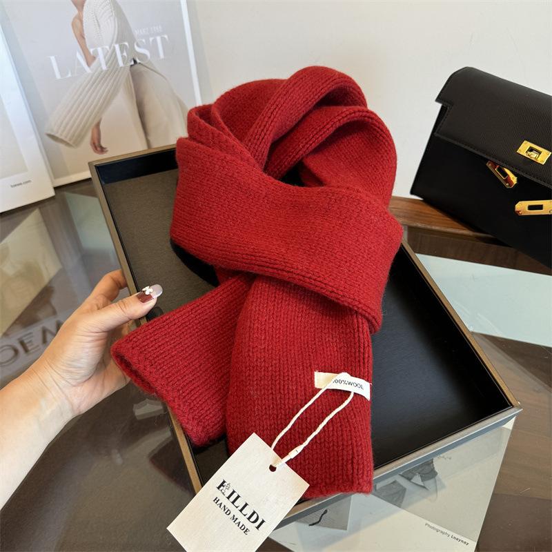 

100% wool new versatile scarf women s autumn and winter senior sense thickened scarf unisex warm 160*20cm