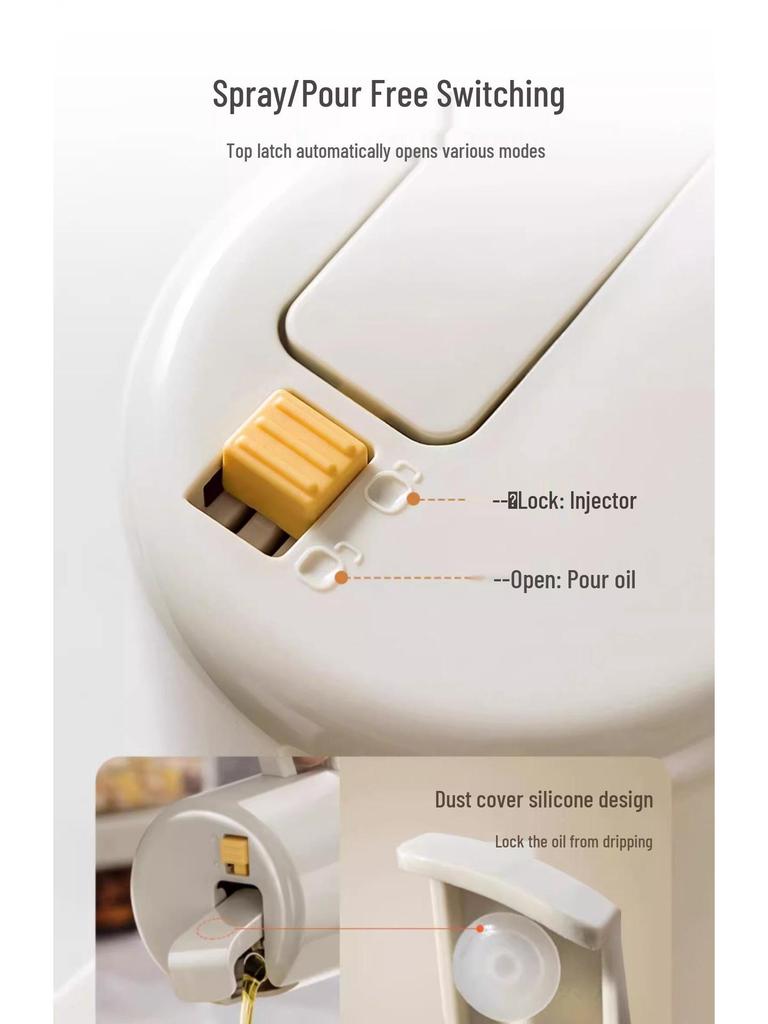 Multifunctional Glass Oil Sprayer & Pourer - Food-Grade, Leak-Proof Kitchen Bottle for Seasoning