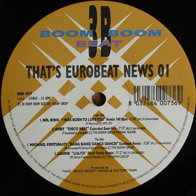 12inch Record VARIOUS - That's Eurobeat News 01 BBB037 Boom Boom Beat 2004 Italy Dance & Electronica Used