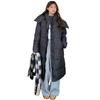 Women's 2024 Winter Fashion Extended Length Hooded Cotton Coat - Thick, Warm, and Over-Knee Style