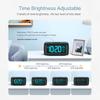 FM Radio Digital Alarm Clock with 7 Light Color Changing Date Week Snooze Table Clock 5 Levels Brightness 12/24H DST LED Clock