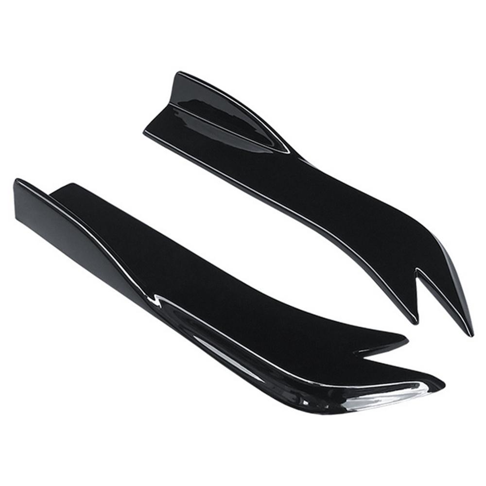 Universal Car Rear Bumper Spoiler Canards Fins Anti-Crash Diffuser Lip Wrap Kits