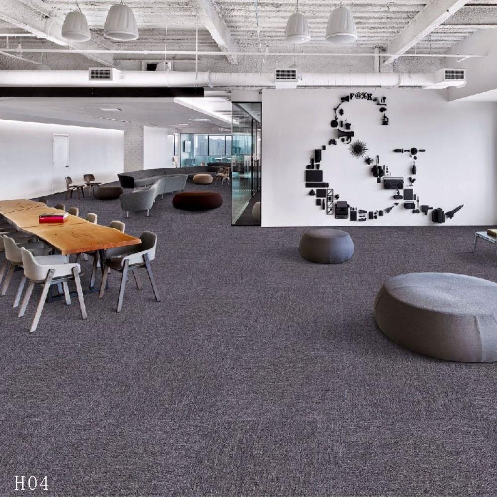 4pcs with Glue Square Patchwork Carpet 50cmX50cm Office Floor Mute Rug  Kitchen Living Room