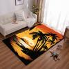Sunset Beach with Palm Trees Design Rug – Non-slip Rug Suitable for Living Room and Bedroom Sofas