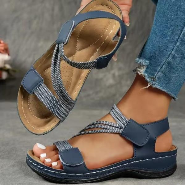 New Summer Women Sandals Lightweight Sport Style Comfortable Plus Size Slides 36 темно-синий