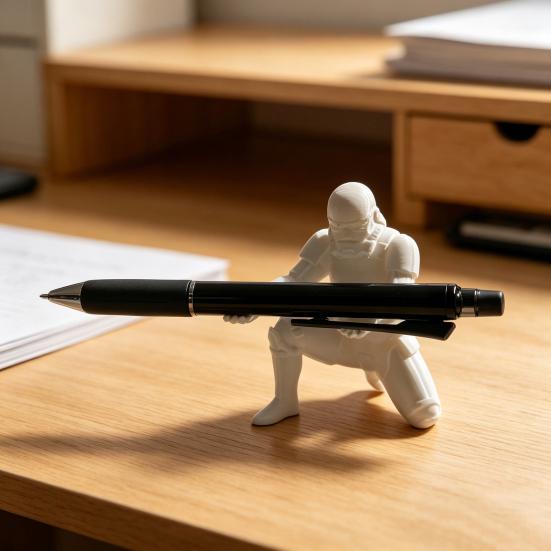 3D Printed Batman Pen Holder, PLA Desk Organizer for Pencils Markers, Superhero Decor for Office Home, Unique Gift for Comic & Movie Fans