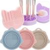Foldable Cat Head Silicone Makeup Brush & Puff Cleaning Pad