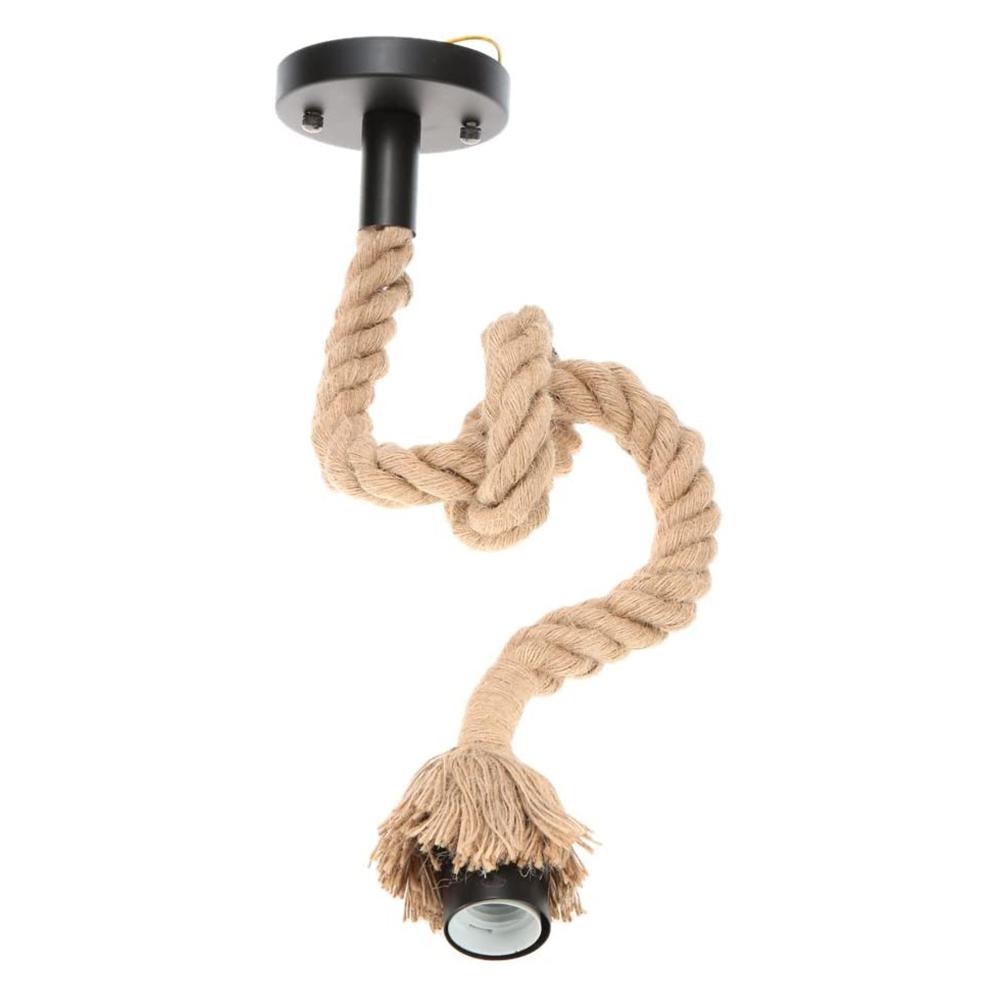 

Подвесные светильники из пеньковой веревки, индивидуальные для лофта/бара, подвесные в стиле ретро в помещении 80cm