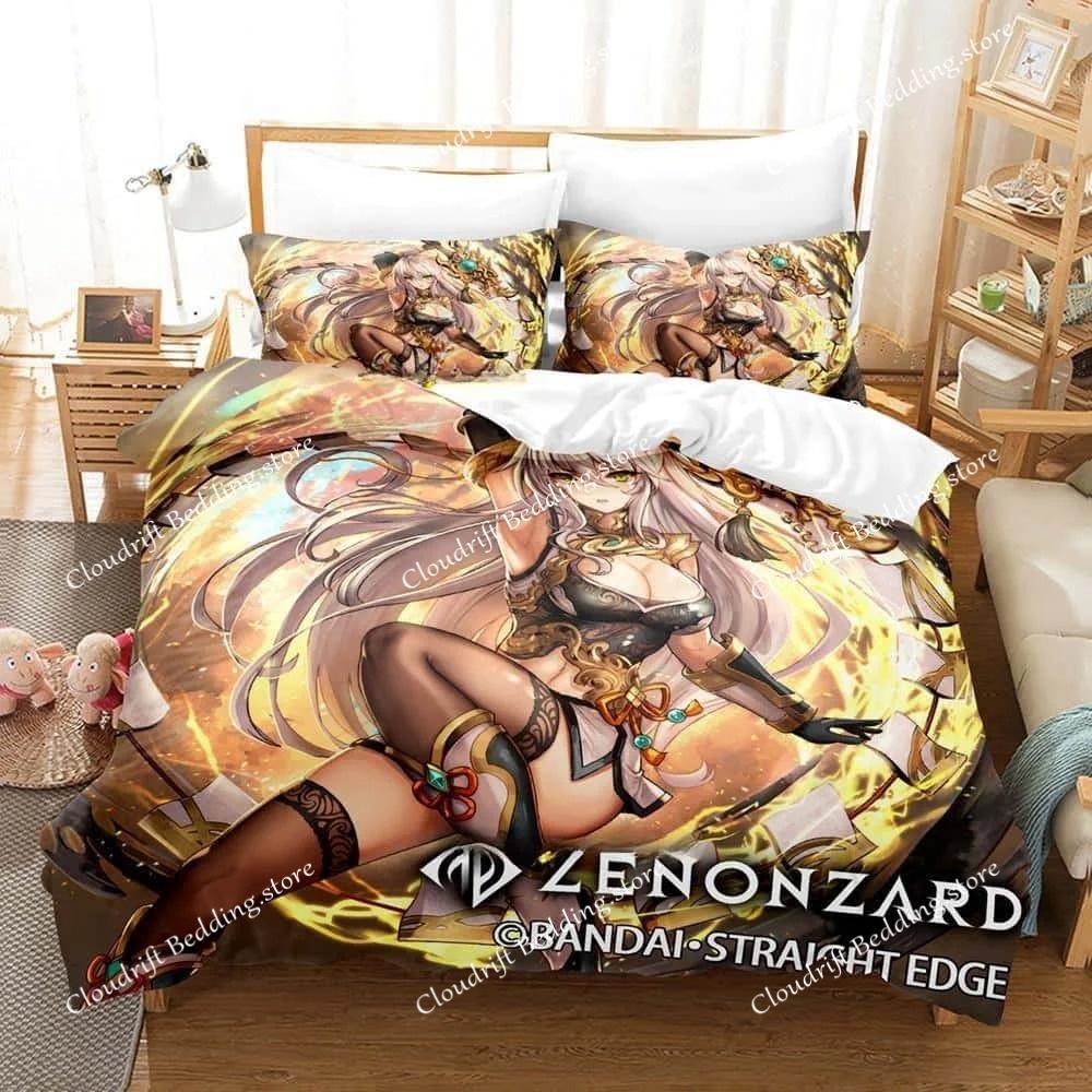 Новый Комплект Постельного Белья ZENONZARD Односпальный Полуторный Полный Евро Кинг Сайз Комплект Постельного Белья для Взрослых и Детей Покрывало на Одеяло Комплекты Простыней с Аниме