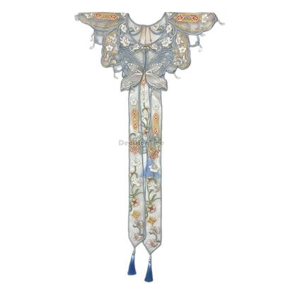 Ming Dynasty Embroidery Hanfu Cloud Shoulder Butterfly National Cape New Chinese Style Hanfu Skirt Cheongsam False Collar