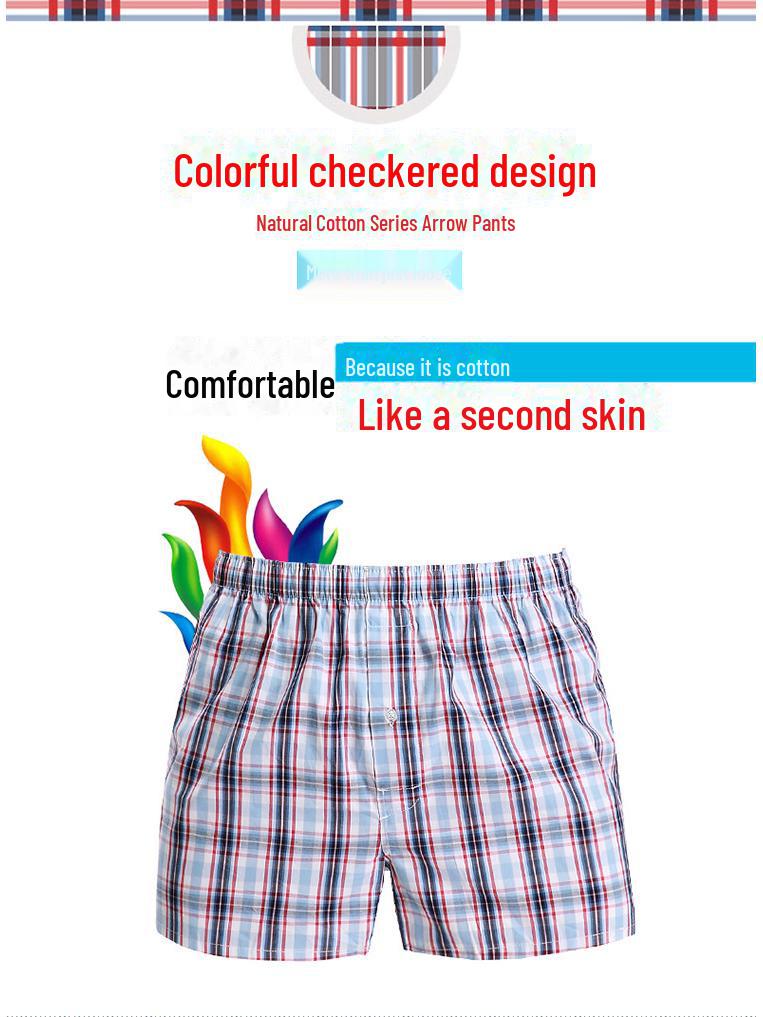 Pánské volné bavlněné plážové a domácí kalhoty s jarním potiskem šipek